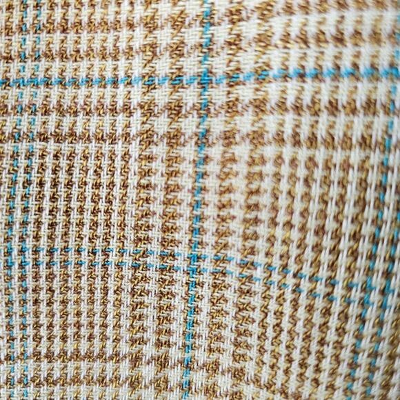 Ann Taylor Wool Linen Blend Blazer Yellow Plaid Size 6  NWT - Picture 3 of 5